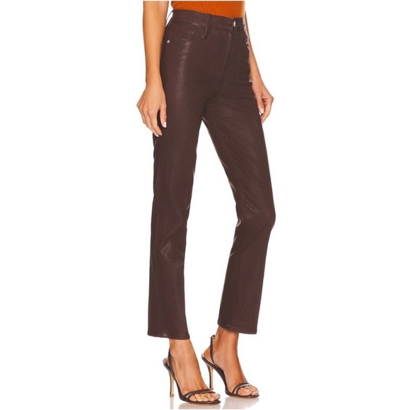 🆕 FRAME Le Sylvie Coated Jeans - Picture 4 of 9